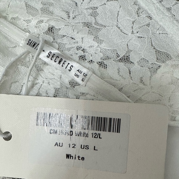 Saints & Secrets White Lace Corset Strapless Dress- Size Large - Picture 9 of 9